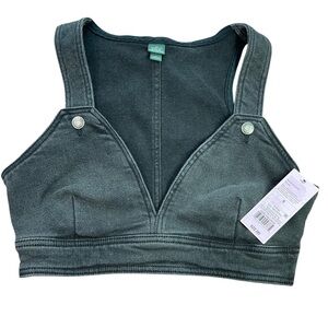 Jean Corset Crop Top black wash size small boxAF